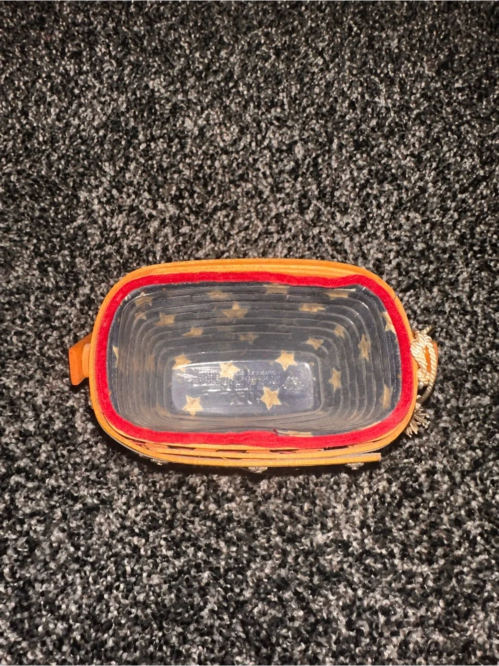 Longaberger 2001 Inaugural Mini Basket with Star Liner